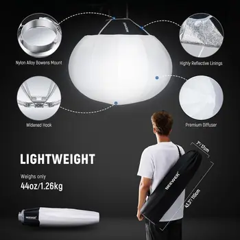 NEEWER 85cm Quick Release Light Diffuser Bowens Mount Softbox 85cm Lantern Softbox for Continuous LED Video Lights product image