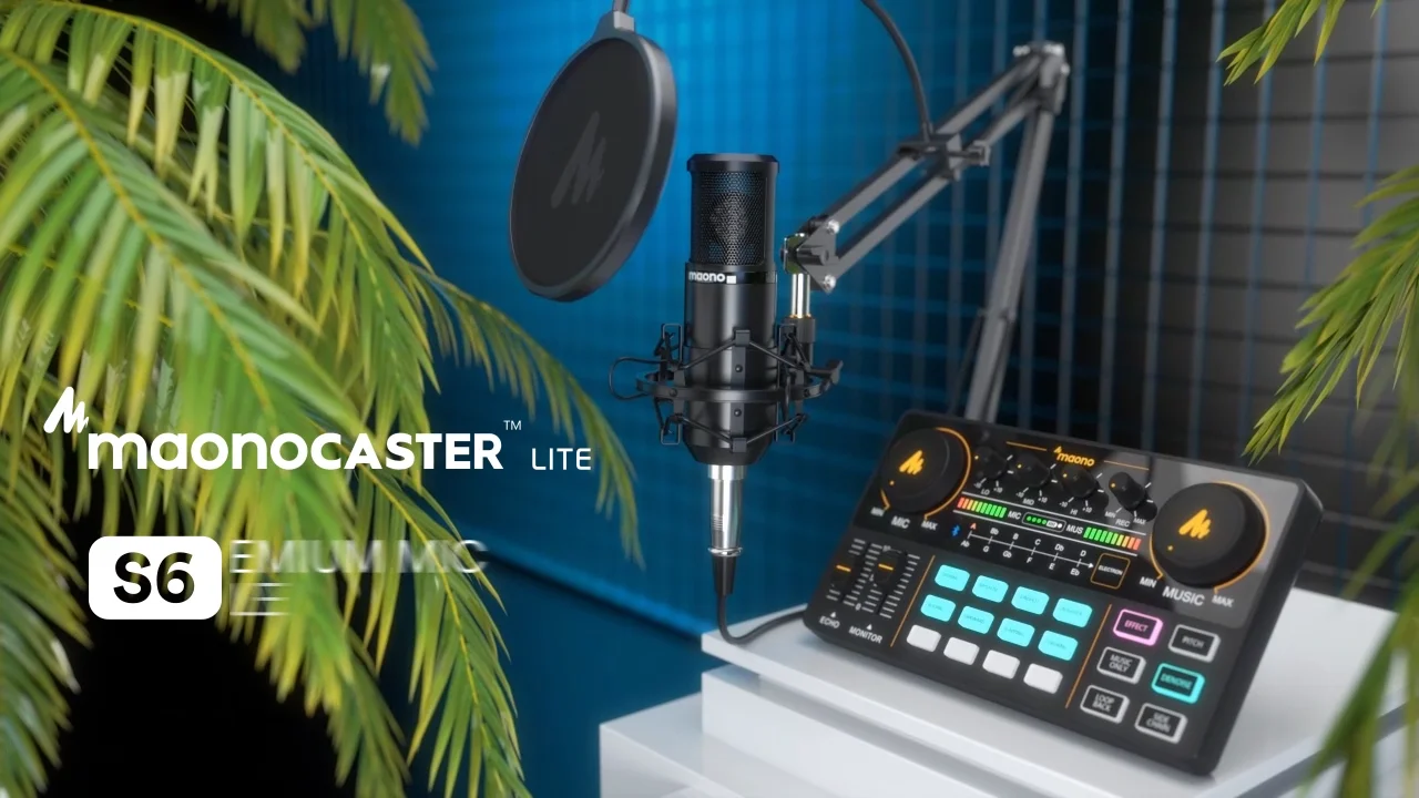 Maono All In One Podcast Equipment Bundle Audio Interfaces Condenser