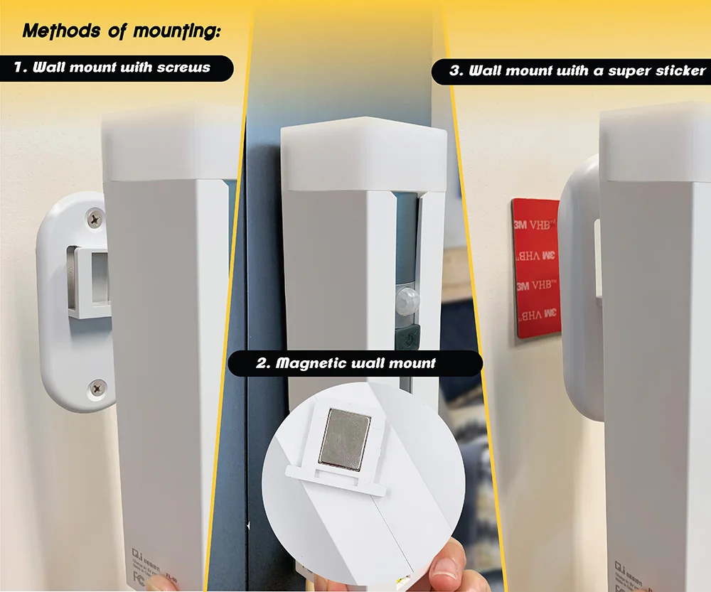 3 in 1 Rechargeable Motion Auto Sensing Nightlight Multifunction Flashlight