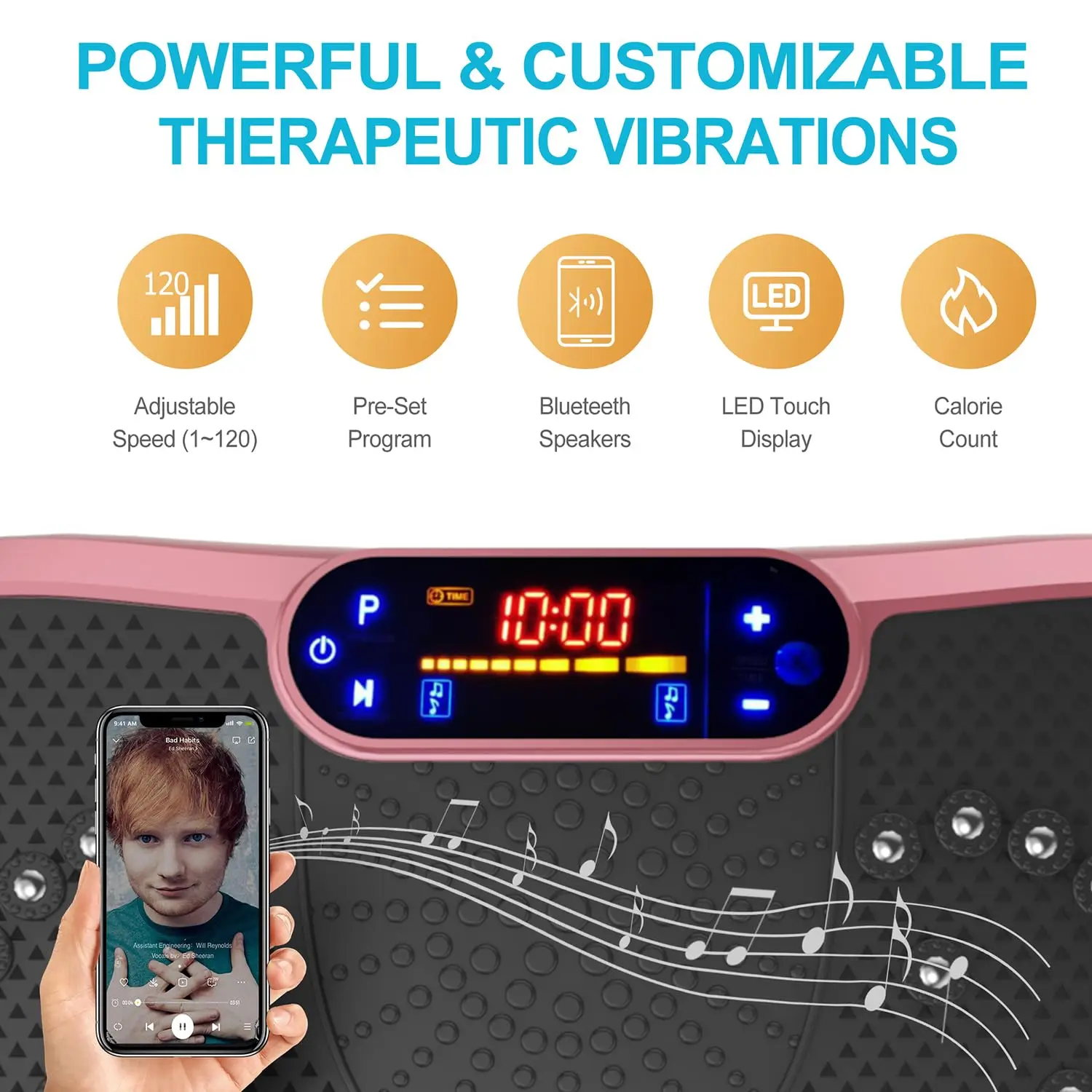 Electric Electromagnetic Sport Fitness Vibration Plate Exercise Machine with Remote Control for Home/Gym Use