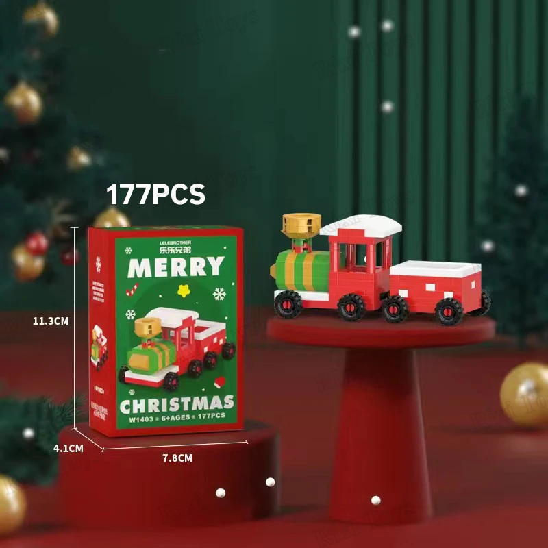 LELE Brother W1401-W1410 Christmas Tree Train Model - 174pcs