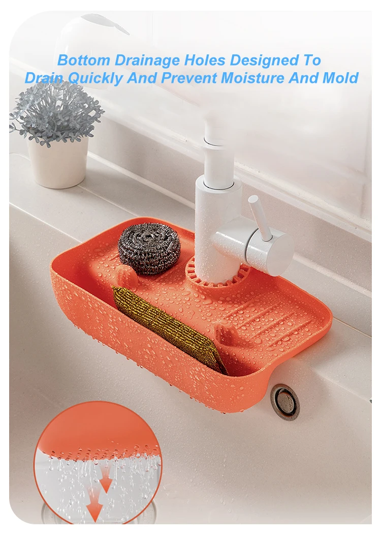 Splash Guard For Sink Faucet Drain Rack Super Absorbent Fast Drying Mat