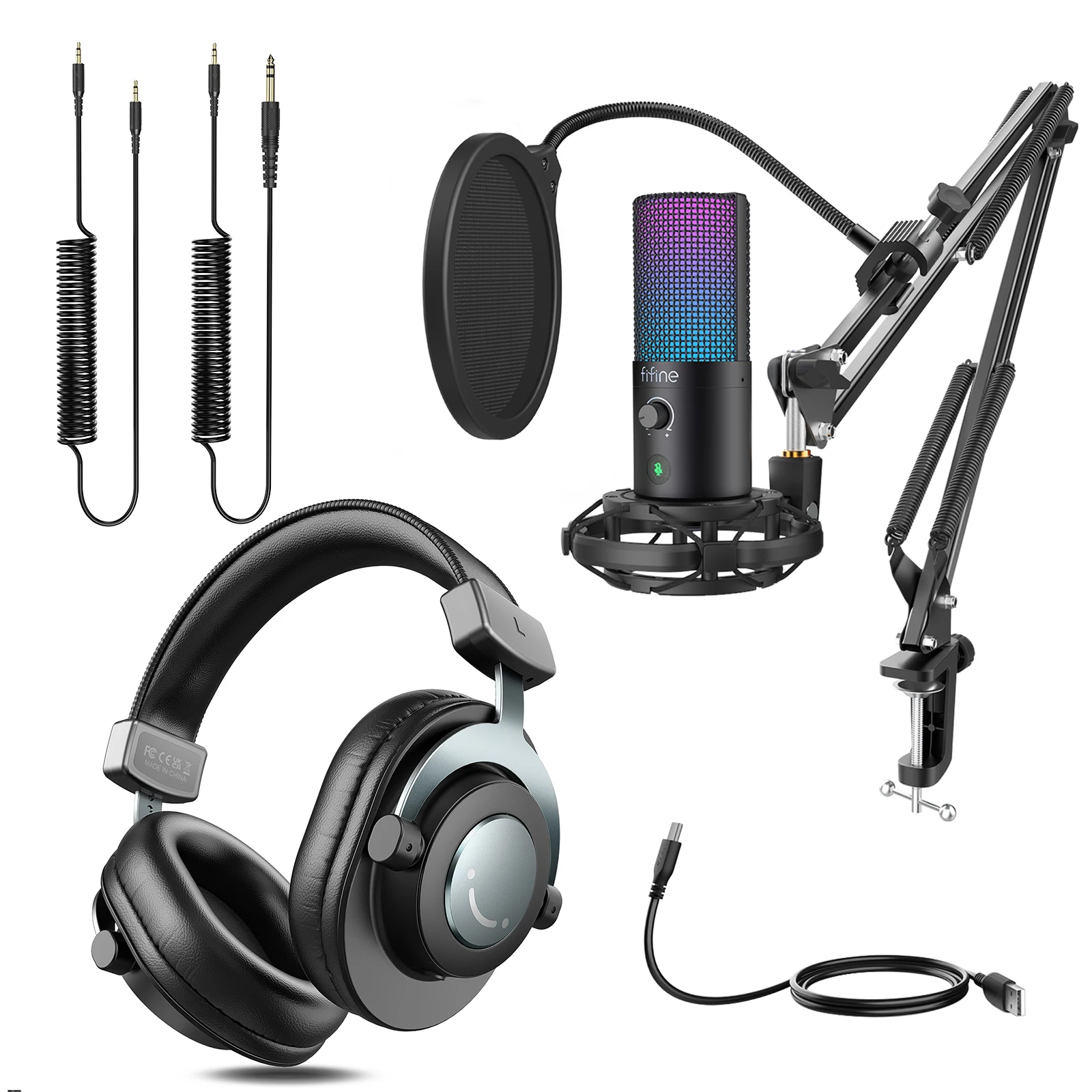 Fifine H8 Professional Recording Studio Headphone Wired Stereo Dj