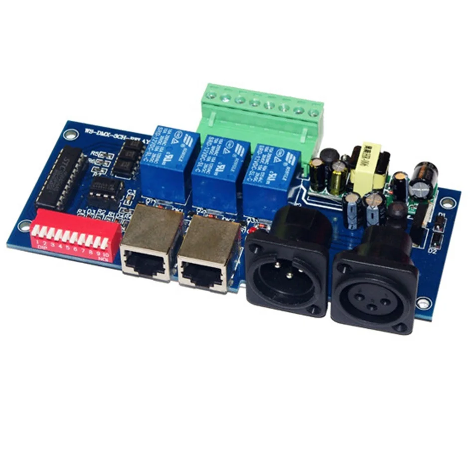 Contrôleur DMX512 12 Canaux 10A Relais Switch Converter Dimmer 12CH - Module Relais DMX Pour Éclairage Scène Effets Lumineux