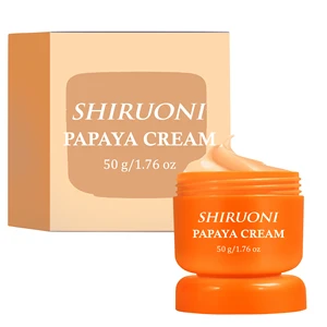 Private Label Papaya Face Cream Moisturizer Repair Cream Deep Hydrating Tea Tree Oil Arbutin Soothes Even Skin Tone Papaya Cream