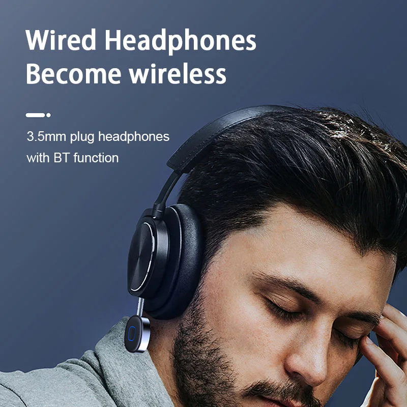 New Design JL-J33 Universal BT Receiver 3.5mm AUX Wireless Audio Receiver Built-in Mic Bt 5.0 Adapter Handsfree Car Kits