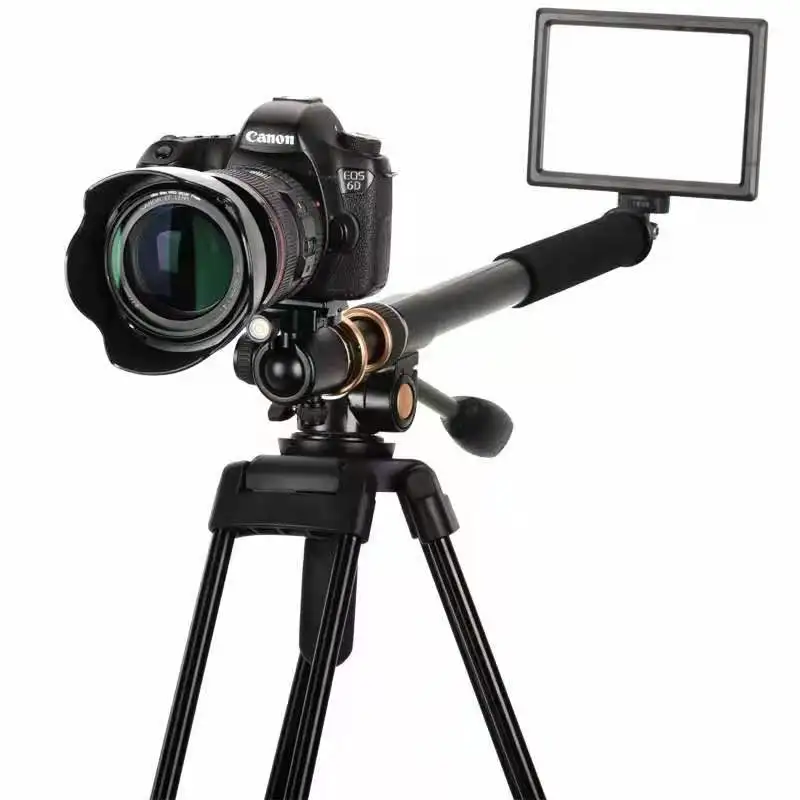 BEI KE Q77 Aluminum Alloy Transverse Center Pole Adjustable Tripod Video Axis for Camera and Smartphone