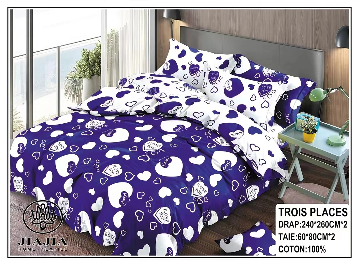 Jimmy Factory Bed Sheet 4 Pieces 3 Places Good Quality Flat Sheet With