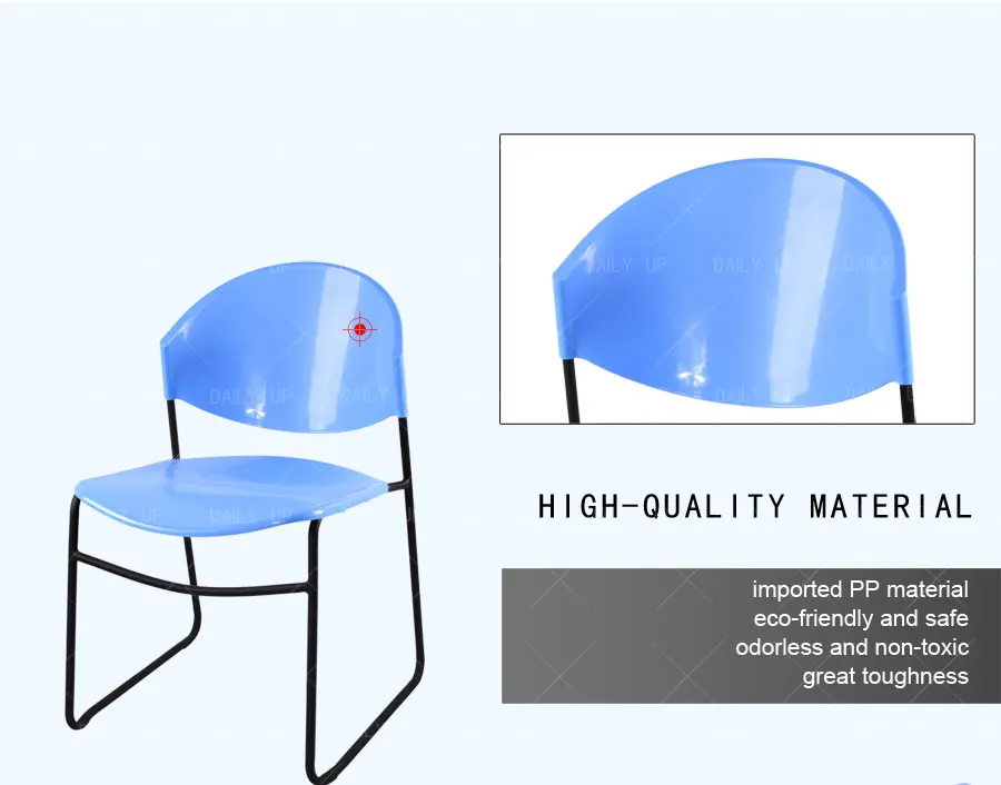 Stackable Leisure Chair metal sled frame Household Kitchen Dining Chair Ergonomic Office Chair For Meeting Conference