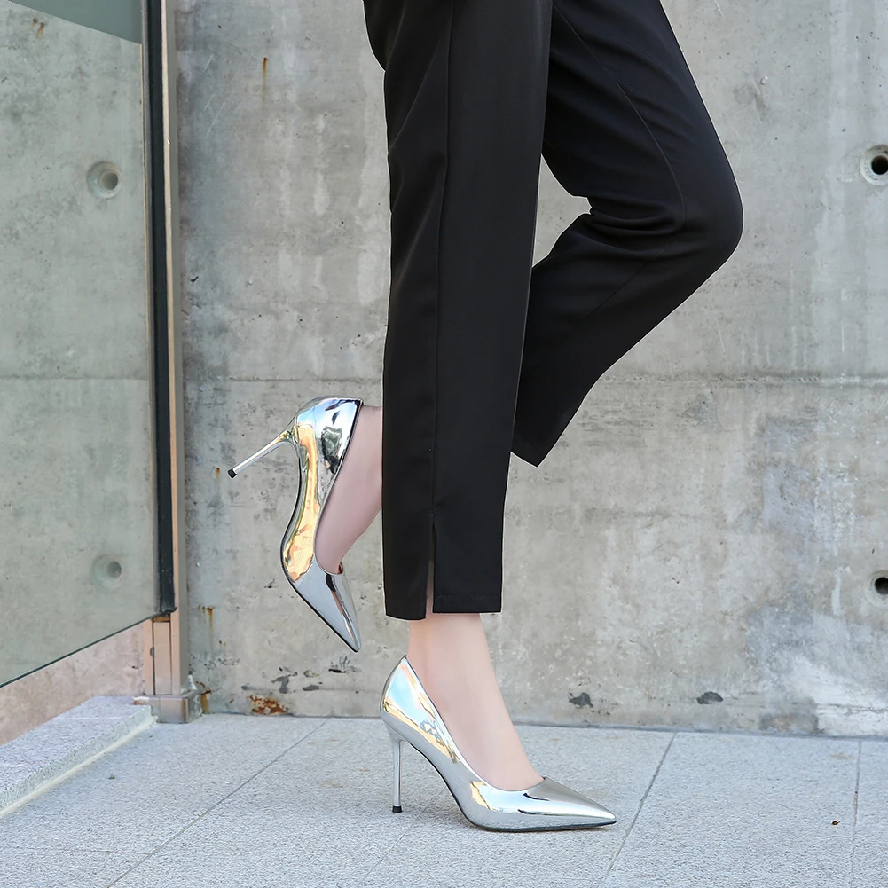 Recién llegado, zapatos de marca para mujer, Sexy, puntiagudos, tacones de  aguja de CM, zapatos de vestir elegantes para mujer, talla grande 35-46