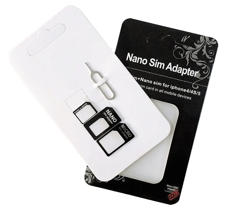 Cortador de Tarjeta Nano Sim Para Iphone 4 4S 5 6 7 Ipad 3 y 3 X Adaptadores 