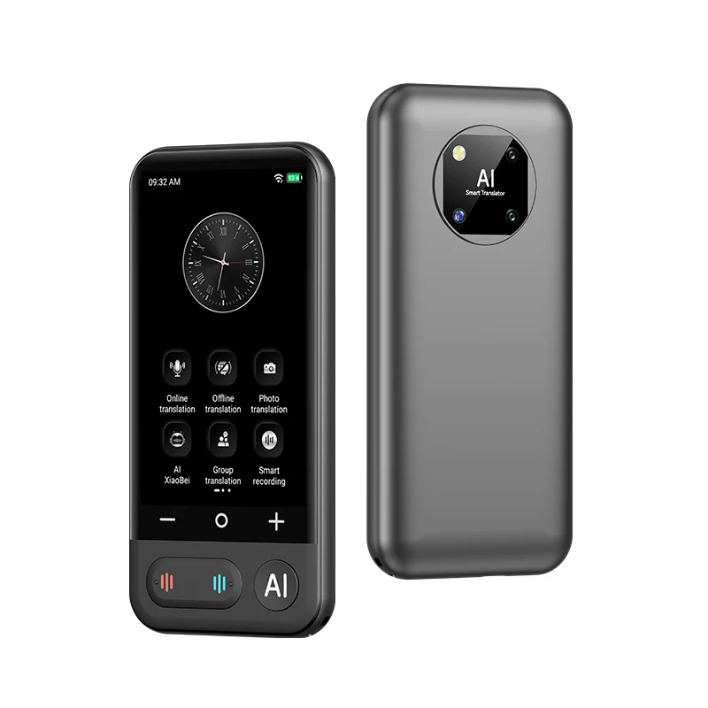 Portable AI Translator with 4-Inch Touch Screen - Instant Voice