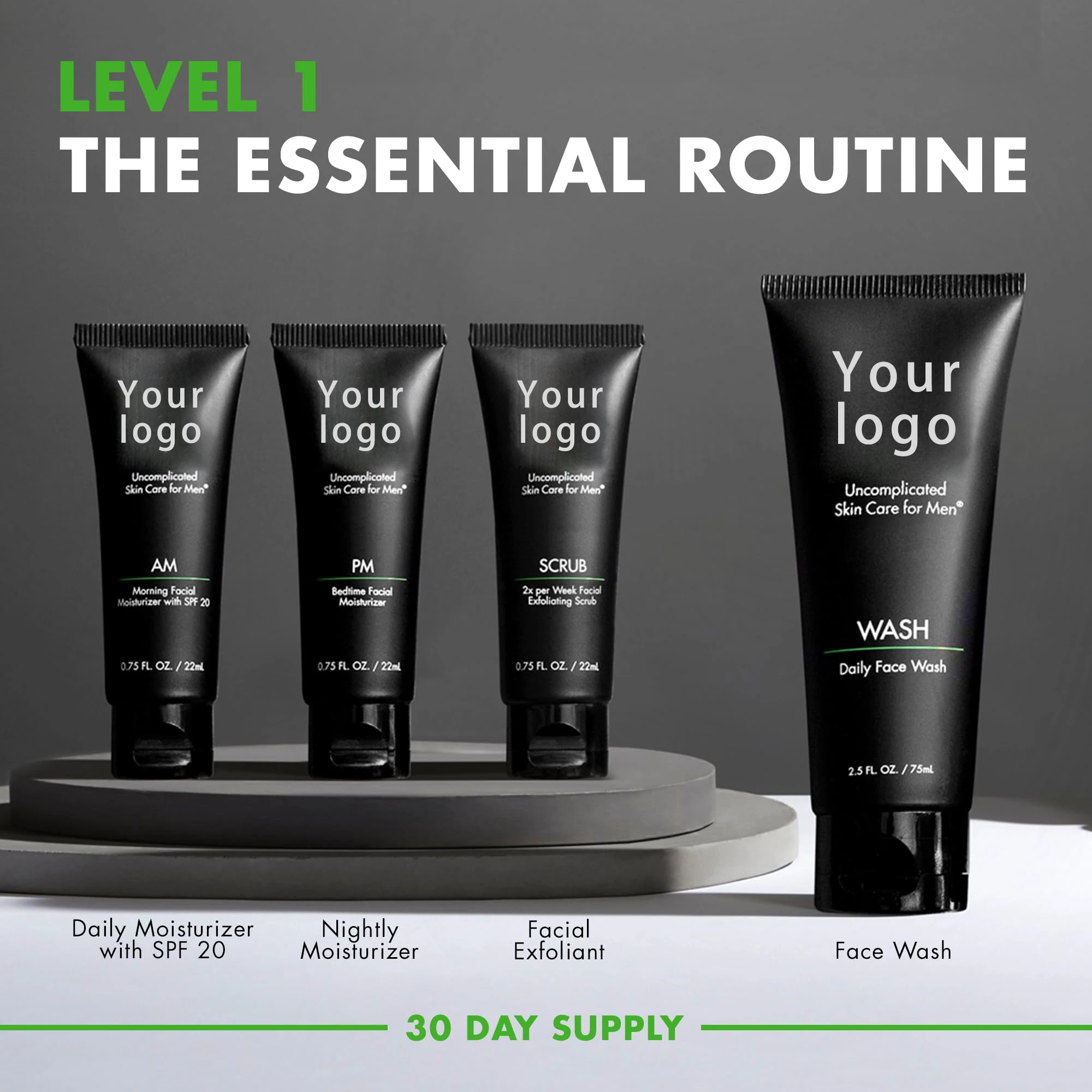 Essential Skin Care Routine For Men Face Wash Kit For Fines Lines