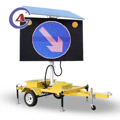 Solar Led Dynamic Traffic Variable Message Sign Mobile Vms Sign Trailer Raider Speed Sign