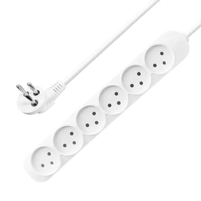 Israel Type Socket High Quality 6 Ways Power Strip Without Switch Multi-functional Socket Israel Home Use