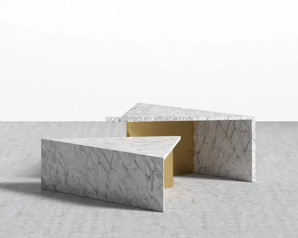 Modern design garden furniture coffee table patio furniture end table with marble