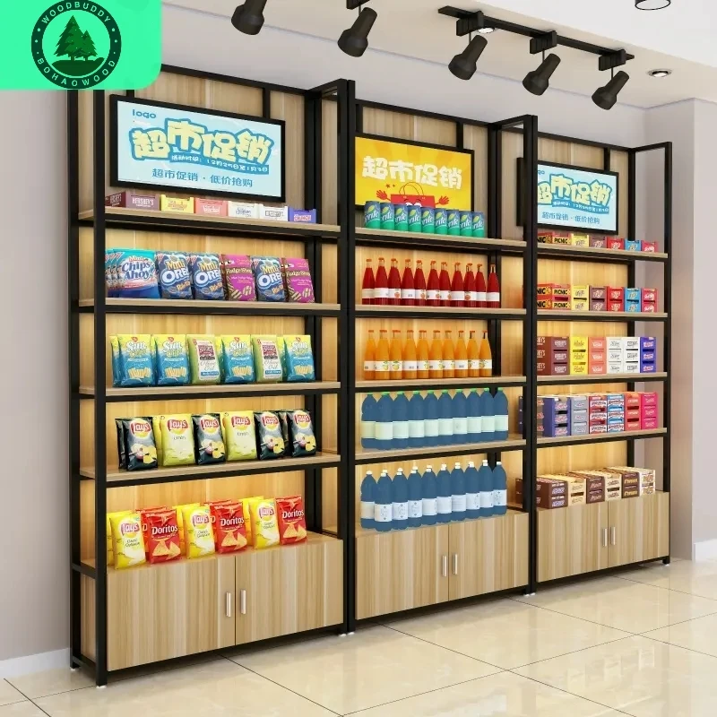 Factory Direct Supermarket Shop Wood Product Display Stand Rack Display ...