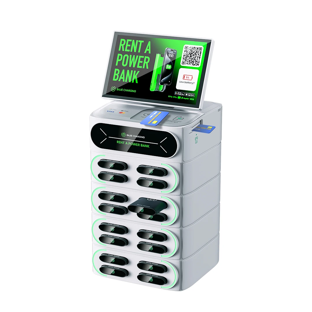 16 Slots Touch-Screen Integrated Stackable Power Bank Vending Machine  Sharing Power Bank Rental Station Share Charging Station