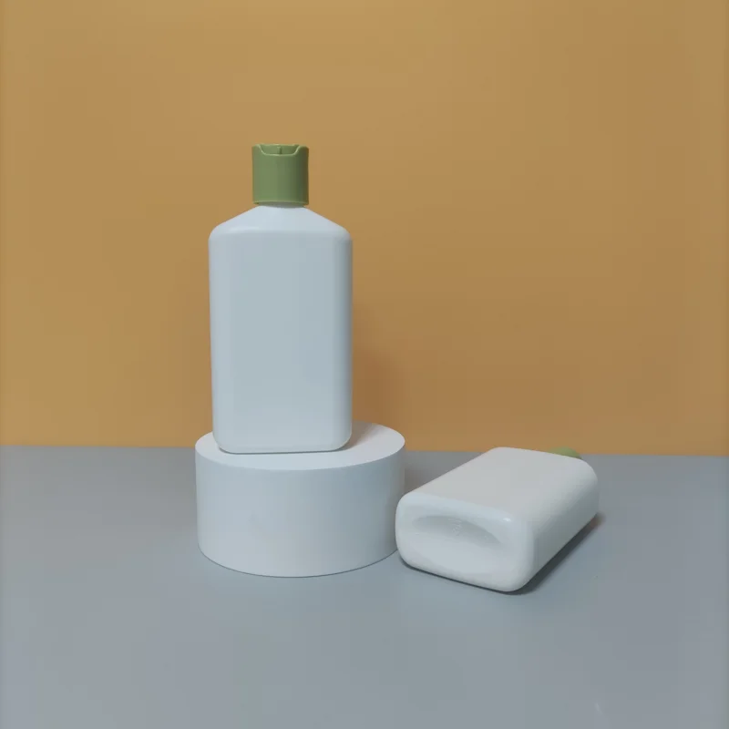 Hdpe Flat Square Rectangle Shape Matte 200Ml Conditioner Lotion Hair Oil Body Wash Shampoo Cosmetic Bottle