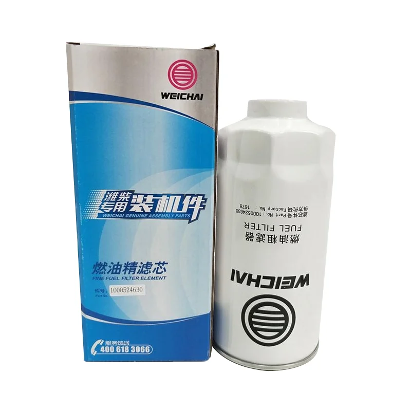 High Quality Weichai Power Fuel Filter for WD615 WD10 WP12 Engine New Condition Low Price-1000524630 Fuel Filter