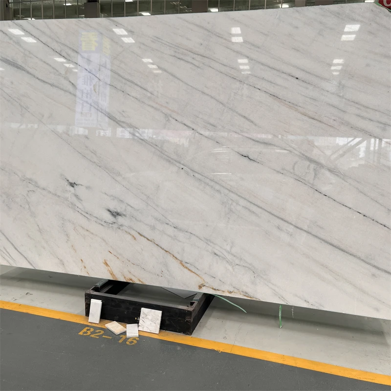 product factory price china diao white marble slab with black veins china new panda white marble tiles for wall decor-2
