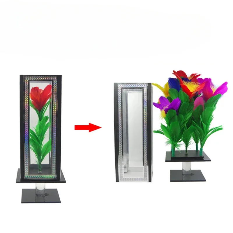Transparent Box Transformation Flower Magic Prop Empty Box Flower ...
