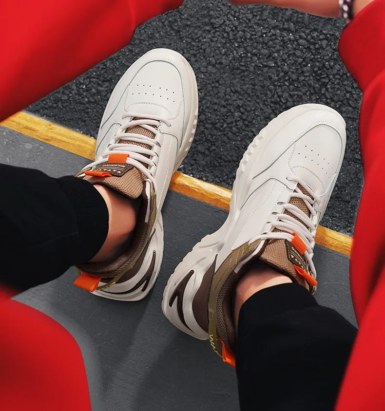Men's fashion shoes autumn winter 2024 new thick sole running shoes