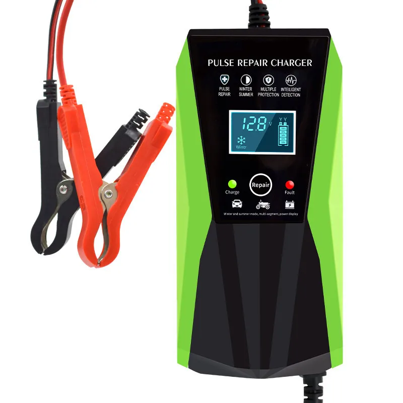 Wholesale 12V10A Pulse Car Battery Charger New Vehicle Motor Repair Cross-Border Spot Manufacturer's Battery Chargers