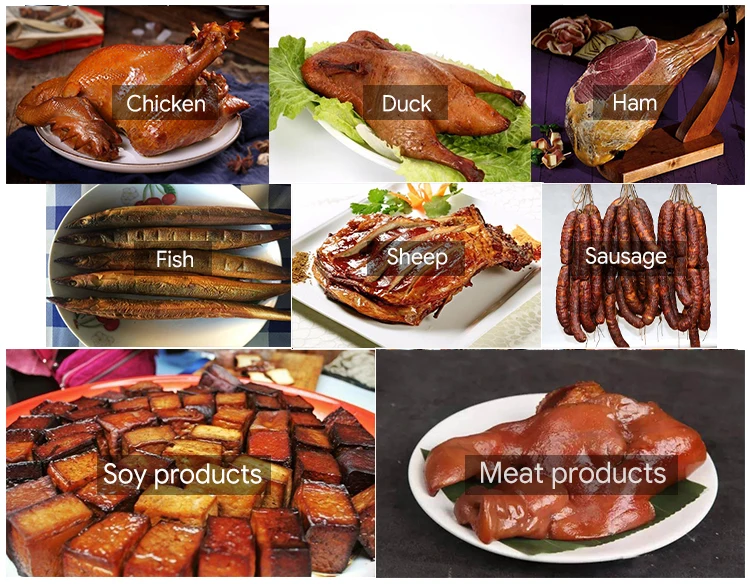 Stainless Steel Small Steam Smoker Meat Products Cooked Meat Fumigator Bacon Sausage Roast Chicken Smoker