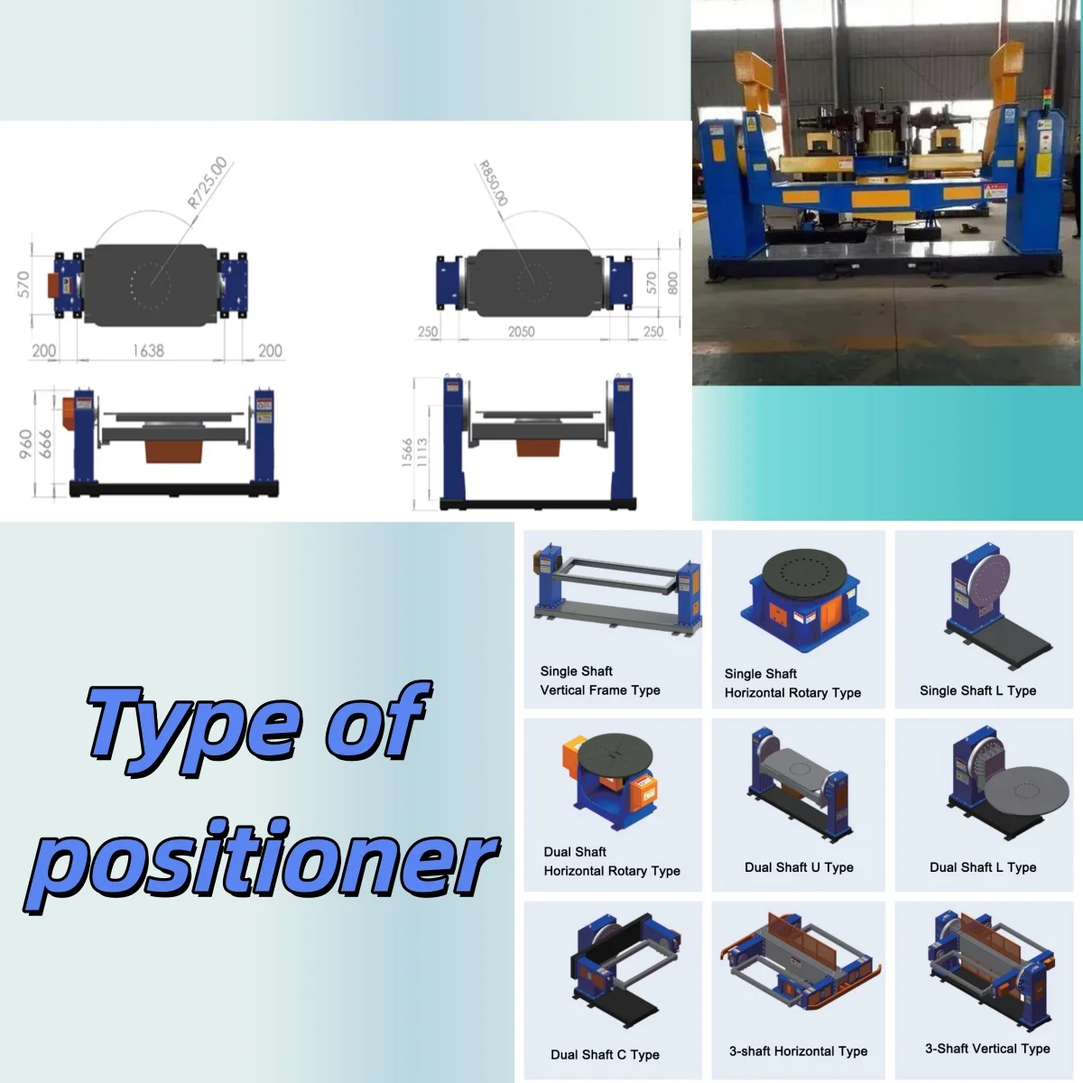 Heavy Duty Strong Rotary Welding Positioner Table for Large Steel ...