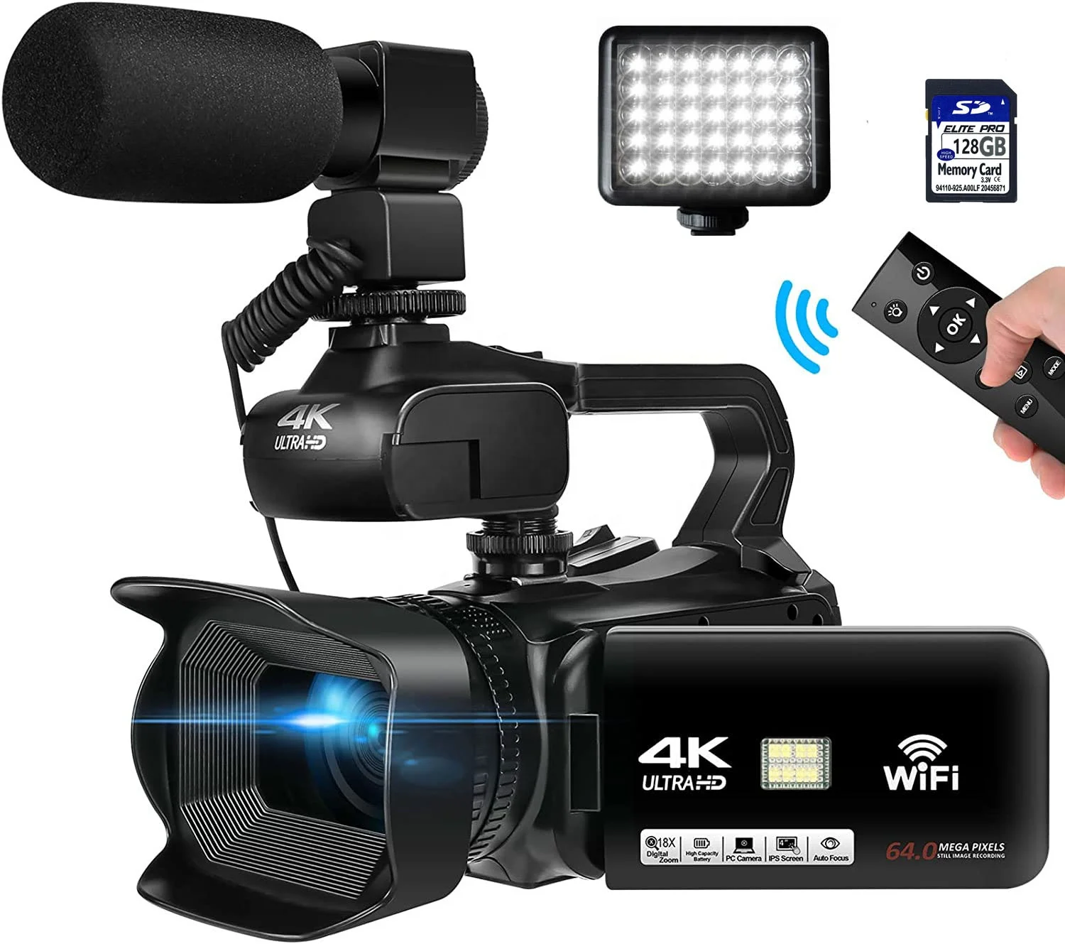 OEM ODM  4K  Vlog Hot Sell Amazo n Video Camera IR Night Vision Camcorder for Vlog