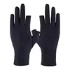 Women's sporty style that exposes two fingers [Black]