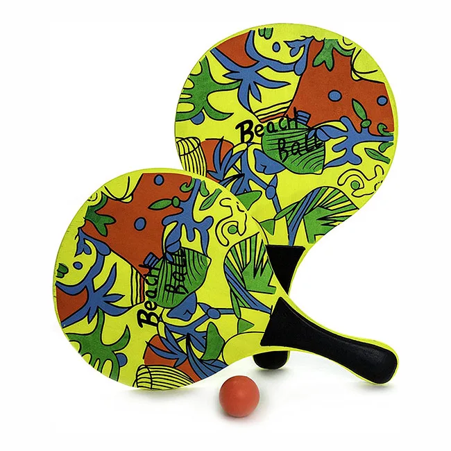 Разработанная деревянная ракетка, пляжный мяч, набор ракеток для тенниса