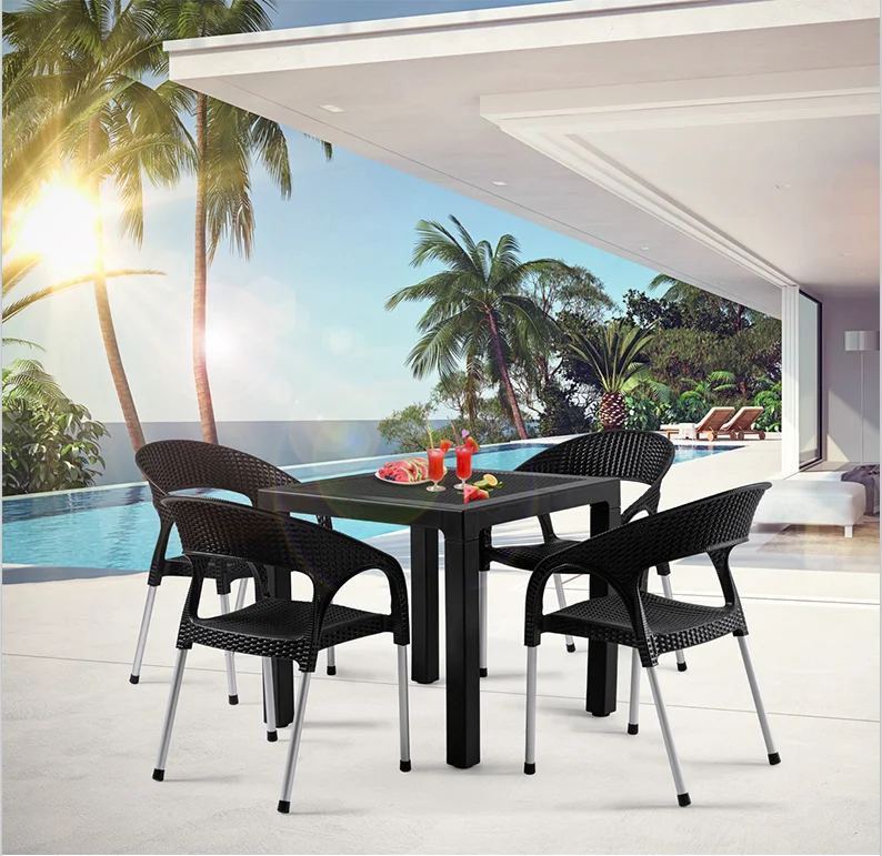 High Quality Outdoor Furniture Plastic Rattan Garden Chair Modern Design Top Outdoor  Chairs