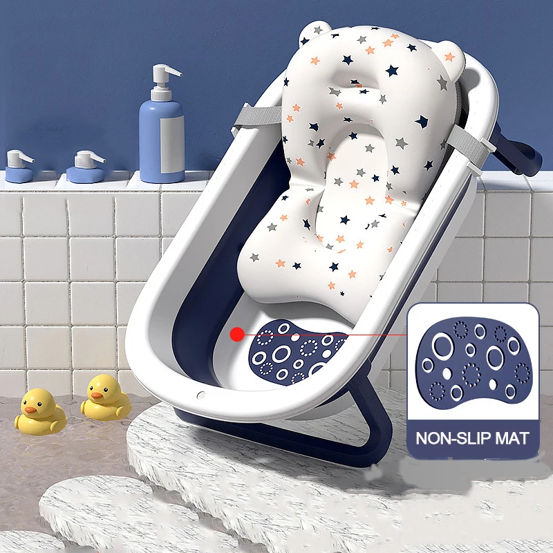 Многофункциональная портативная детская складная Портативная Складная Ванна для малышей с ковриком для ванной