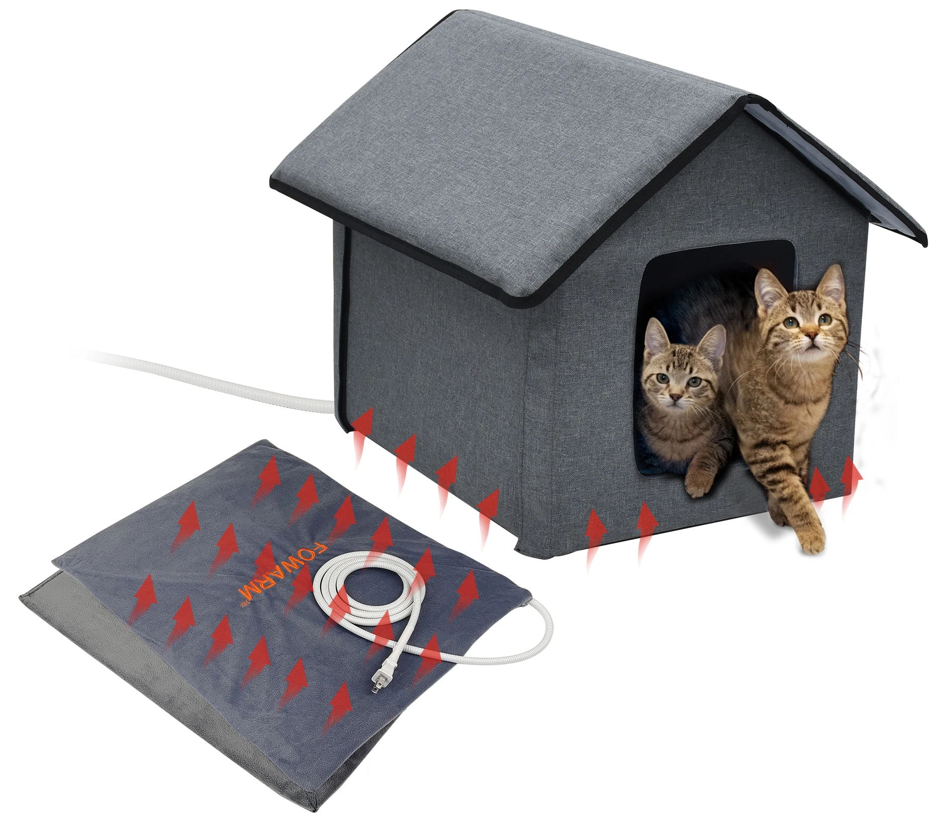Heated Pet House For Protecting Cats Winter Warm Pet Bed Nest