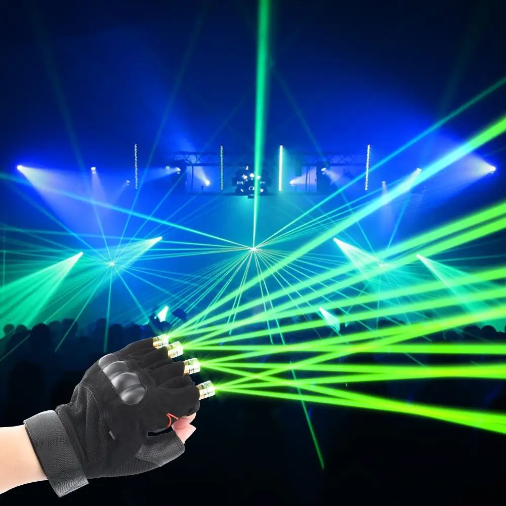 Fast Delivery DJ Club Stage Light Gloves Red Green Purple LED Laser for Dancing Ramadan Occasion Bars Light Guantes Laser Gloves