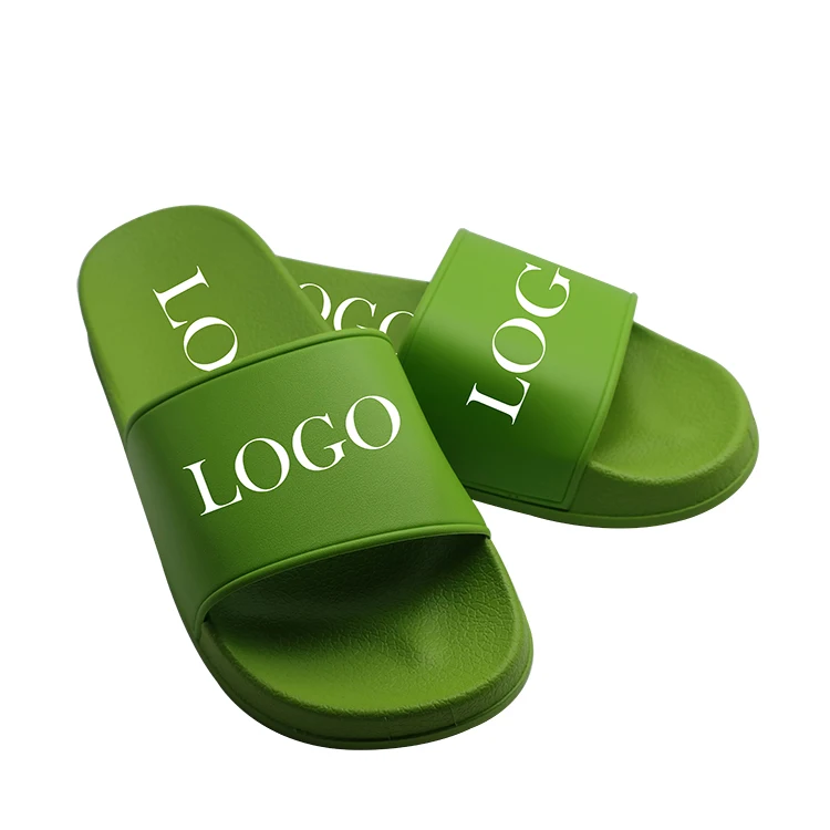 Wholesale Factory Direct Logo Pattern Unisex Black Plain Men's EVA PVC  Sandals Slides Custom sale Printing Slippers From m.