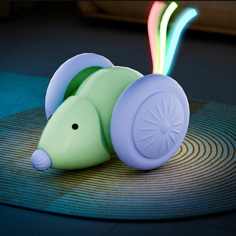 2025 New Smart Pet Toy Battery Operated Induction Cat Toy Car Cat Toy Mouse