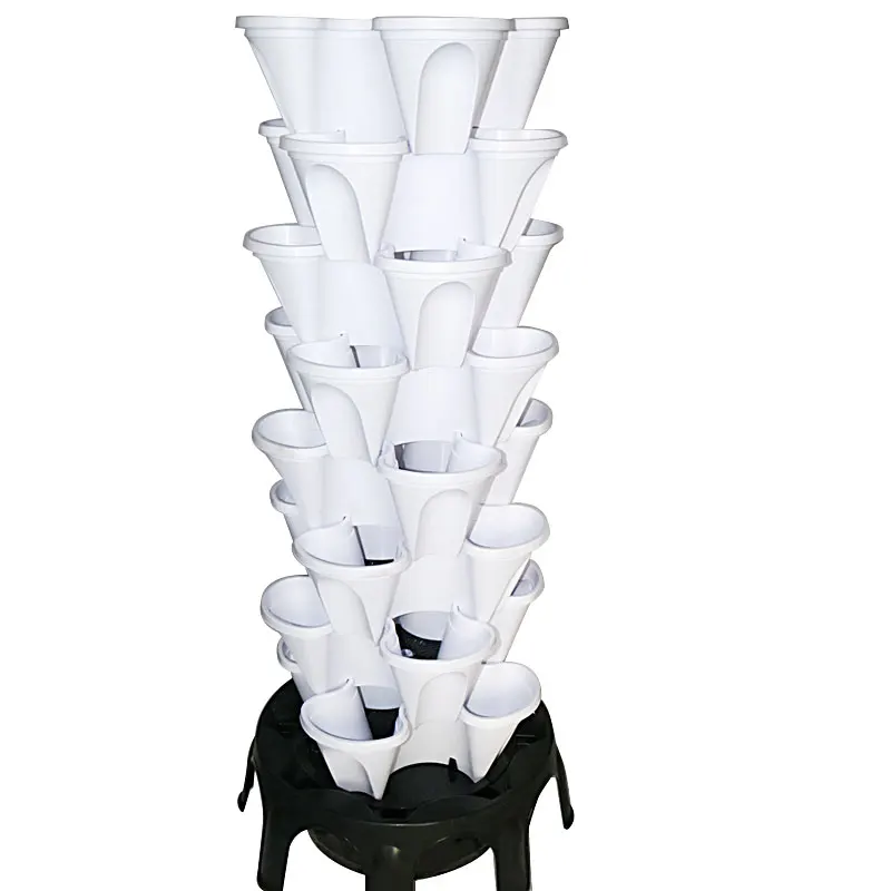 Farming Strawberry Self Watering Pot Planters Aeroponic Tower Garden Vertical Hydroponic System