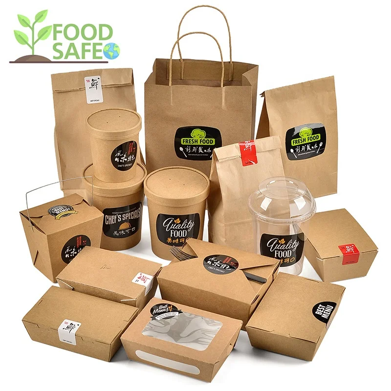 Sunkea Custom Print Eco-Friendly Disposable Food to Go Packaging