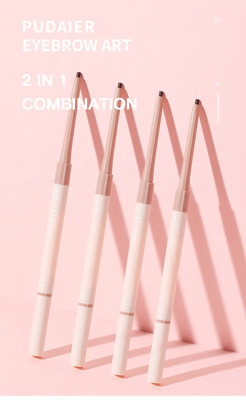 Pudaier Eyebrow Tint Cosmetics Long Lasting Paint Tattoo Eyebrow Waterproof Black Brown Eyebrow Pencil Makeup Set