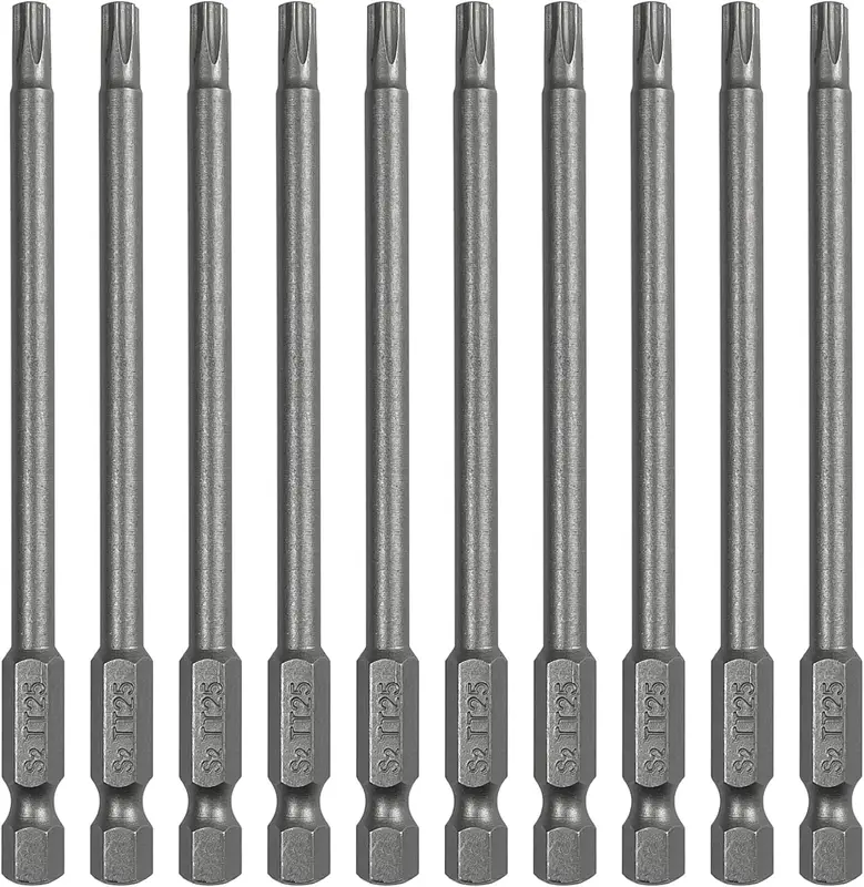 MOYOTEC 10PCS T25 Torx Screwdriver Bit Sets, 4 Inch Length Magnetic Security Torx Bits Set Factory S