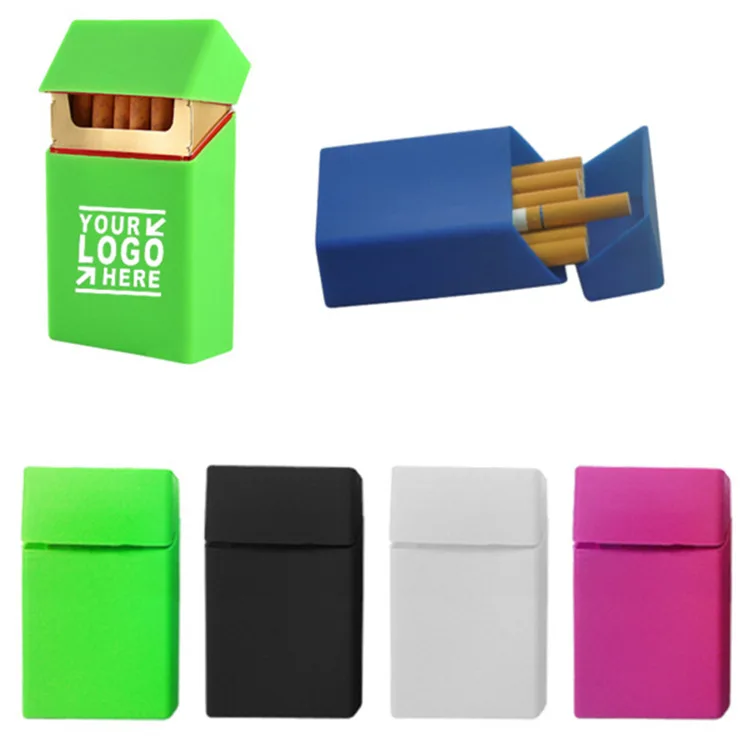 reusable cigarette pack Empty Reusable Rubber Waterproof Cigarette Pack Cover Case with 20-Piece  Capacity and Customized Logo for Smoking Accessories