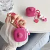 Pendentif coeur coeur fuchsia