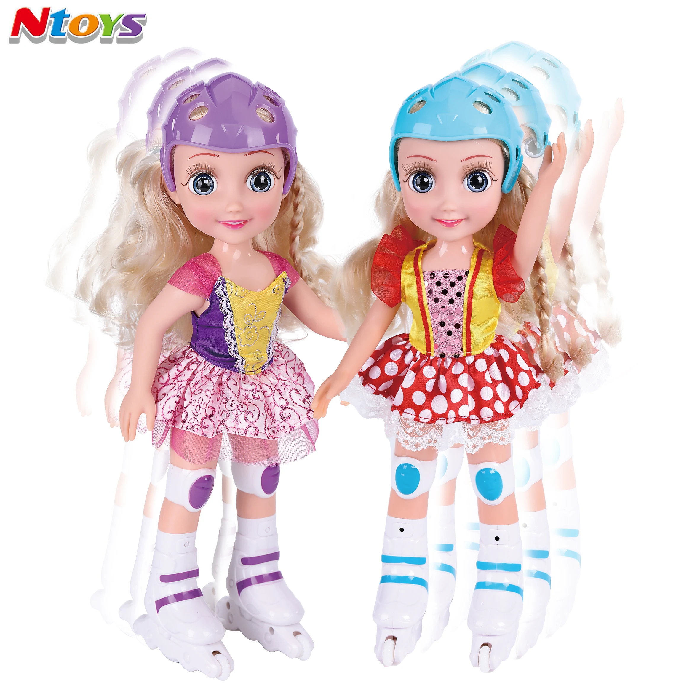 Belinda Hot Sell 14 Inch 36cm Princess Skating Doll with Music Voice-activated Control Fashion Girl Doll Toy for Kids