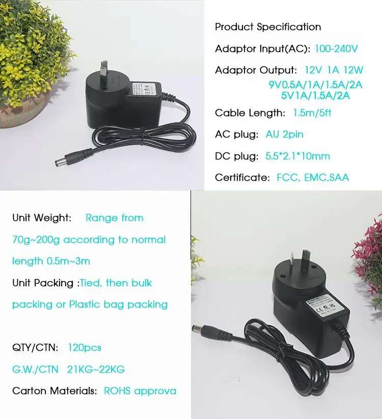 AU plug dvd power adapter power adapter 7