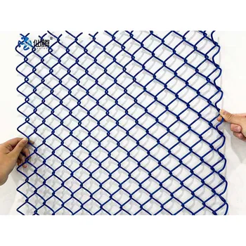 China Manufacture 8 Foot High 3mm Wire Diameter PVC Coating Chain Link Fence Welded Iron Plastic Material Tennis Court Fence