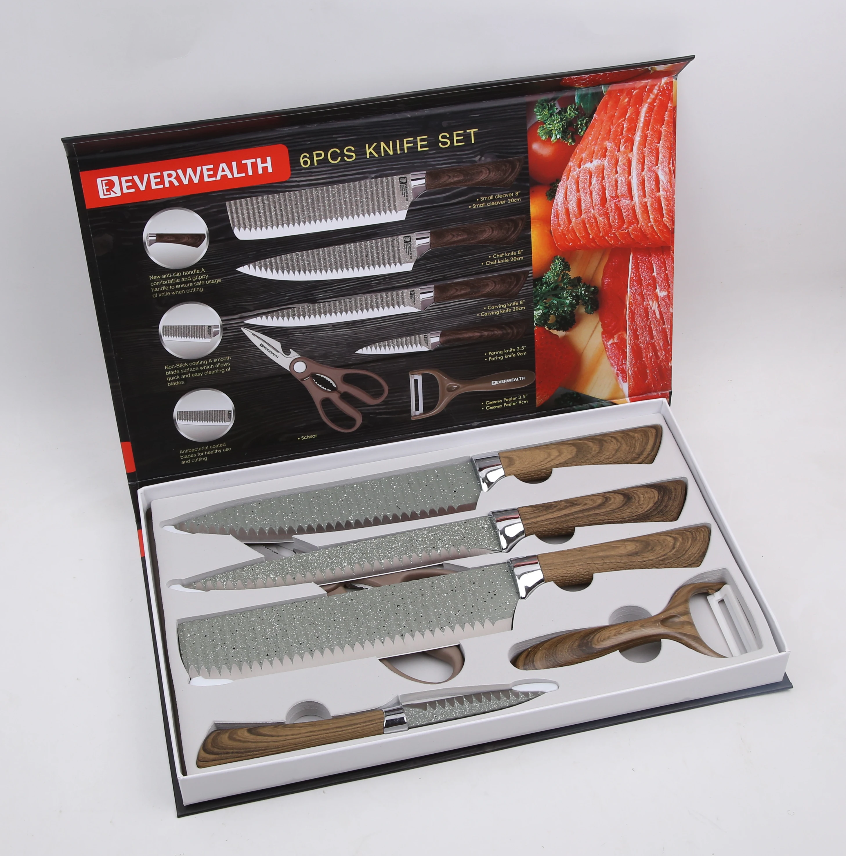 Hot Sale Everrich Knife Set Everwealth 6pcs Knife Set Kitchen