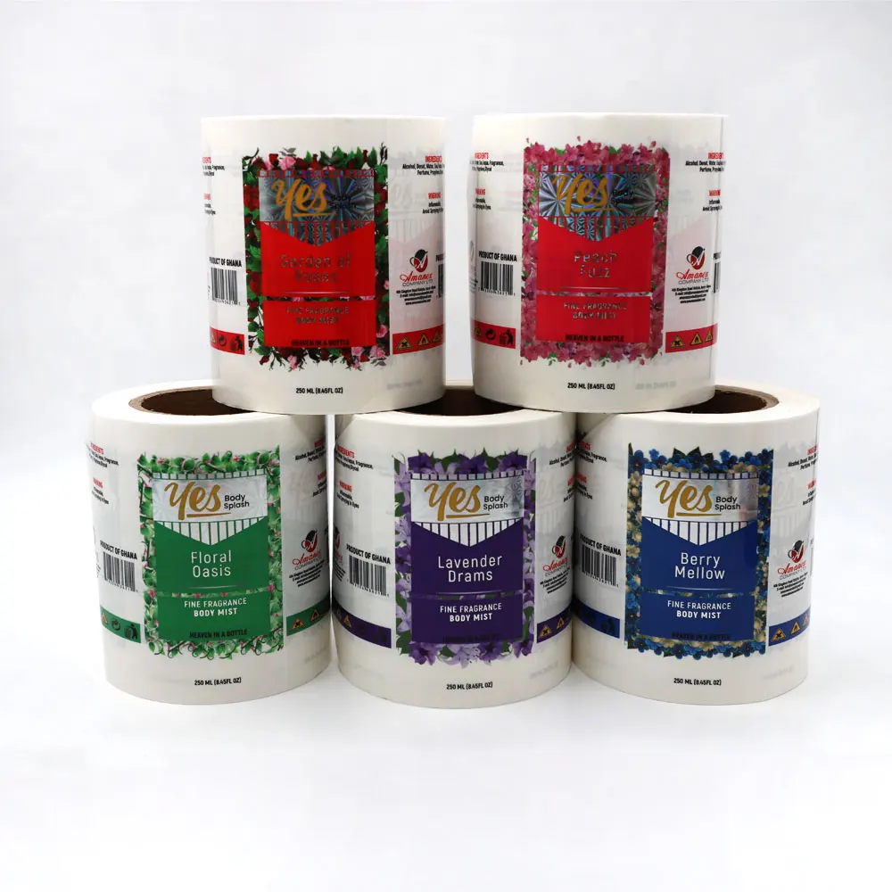 Custom Direct Waterproof Bottle Logo Embossed Gold Foil Roll Printing